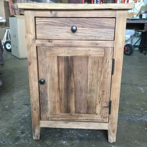 MF Recycled Elm Timber 1 Drawer 1 Door Bedside Cabinet thumbnail 5