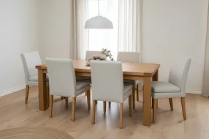 MF Conrad Fabric Upholstered Timber Leg Dining Chair thumbnail 6