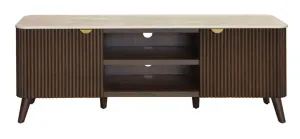 VI Cotswold Stone Top Solid Timber 2 Drawer and 2 Niches TV Unit thumbnail 1