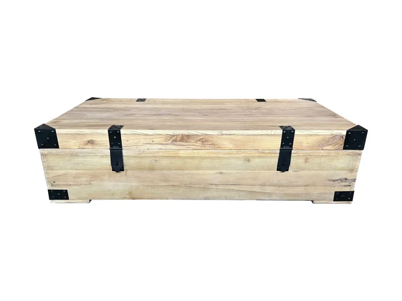 MF Recycled Elm Timber and Iron Trunk Coffee Table