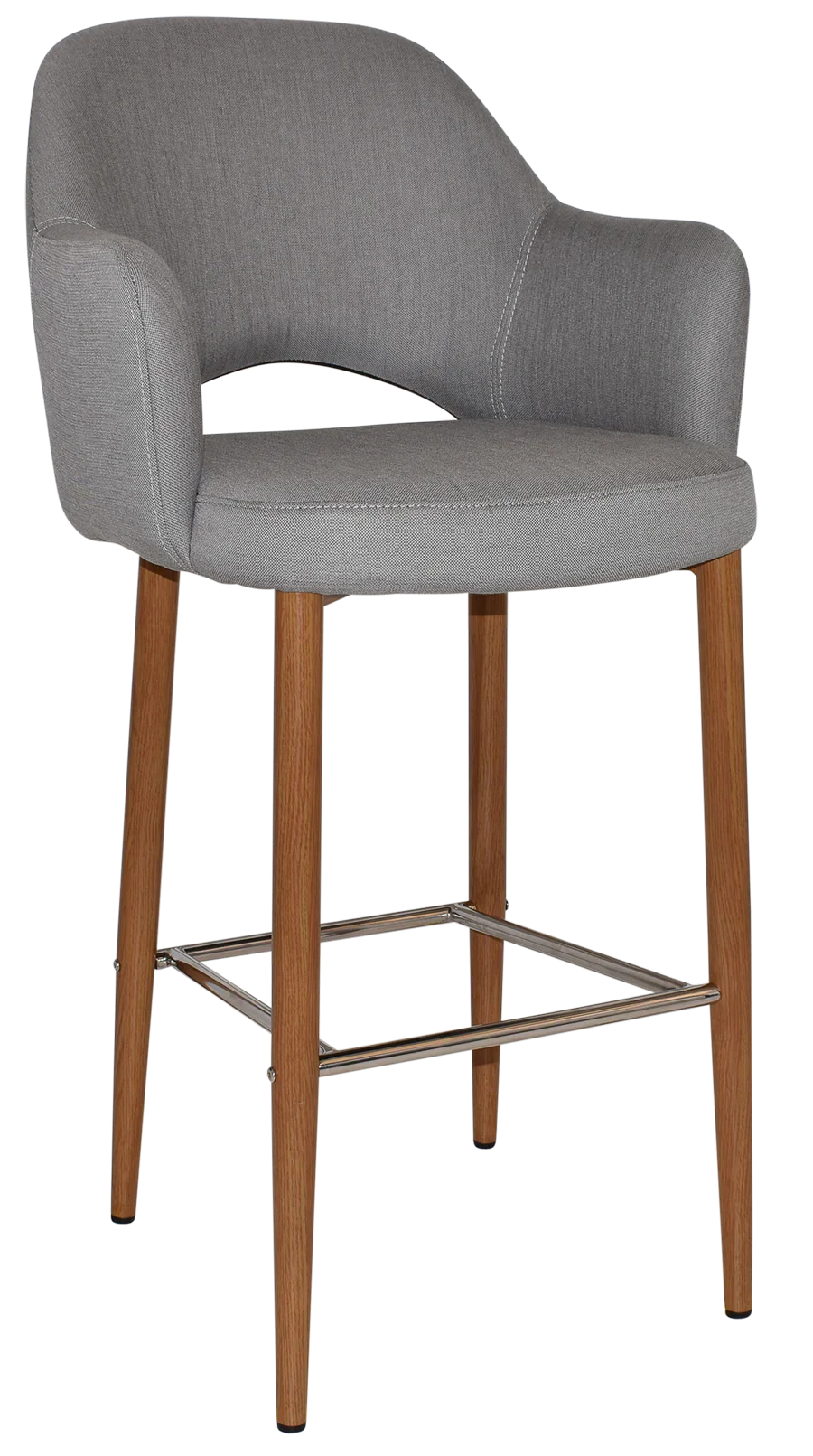EZ STOOL ALBURY ARM 750 METAL LIGHTOAK