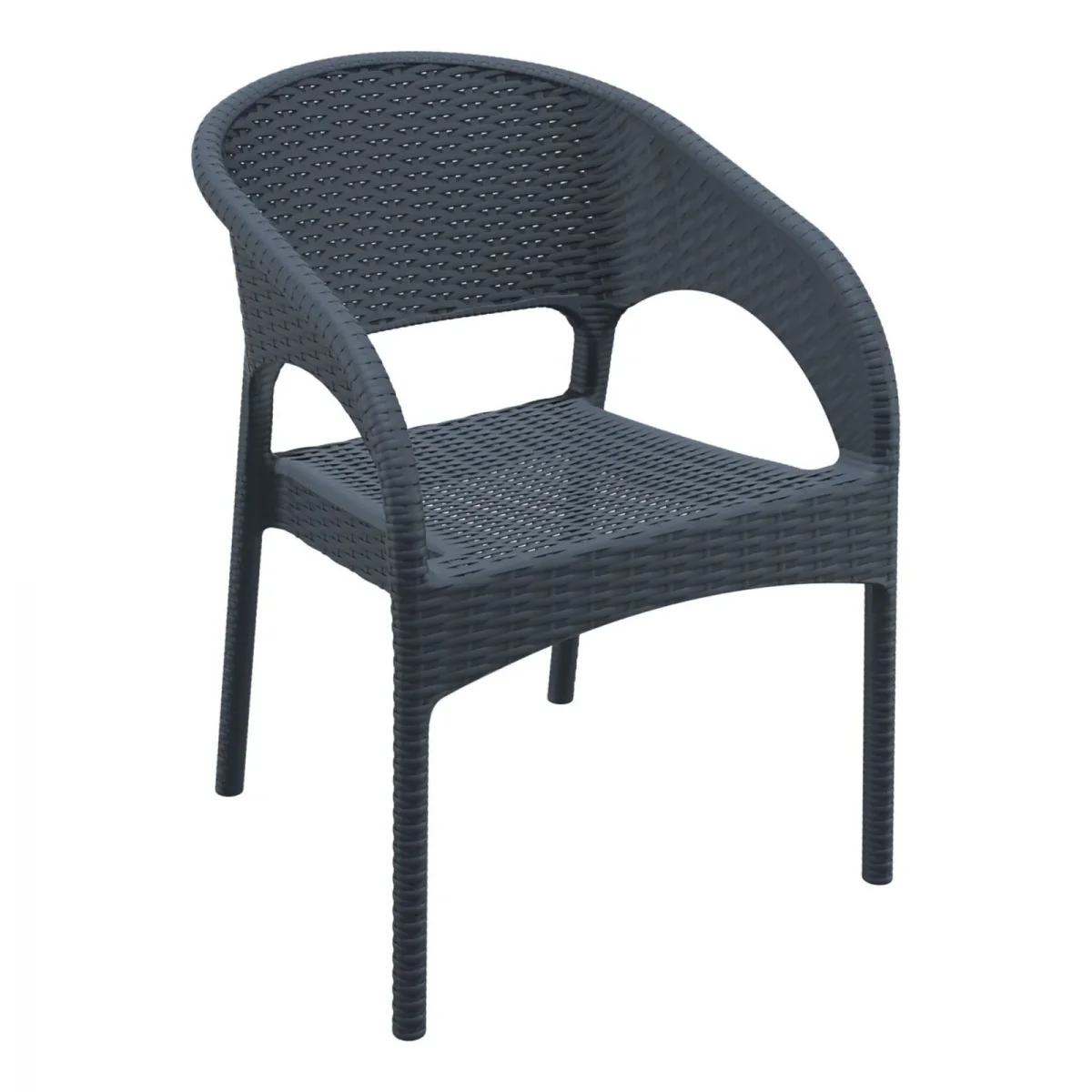 FL 7 Piece Tahiti Hospitality Outdoor Dining Table with Panama Chair thumbnail 9