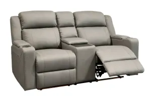 VI Academy Fabric Upholstered 2 Seater Electric Recliner Lounge with Console thumbnail 1