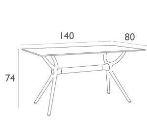 FL Air Hospitality Outdoor Dining Table thumbnail 3