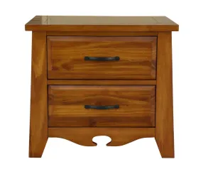VI Federation Solid Timber 2 Drawer Bedside Table thumbnail 1