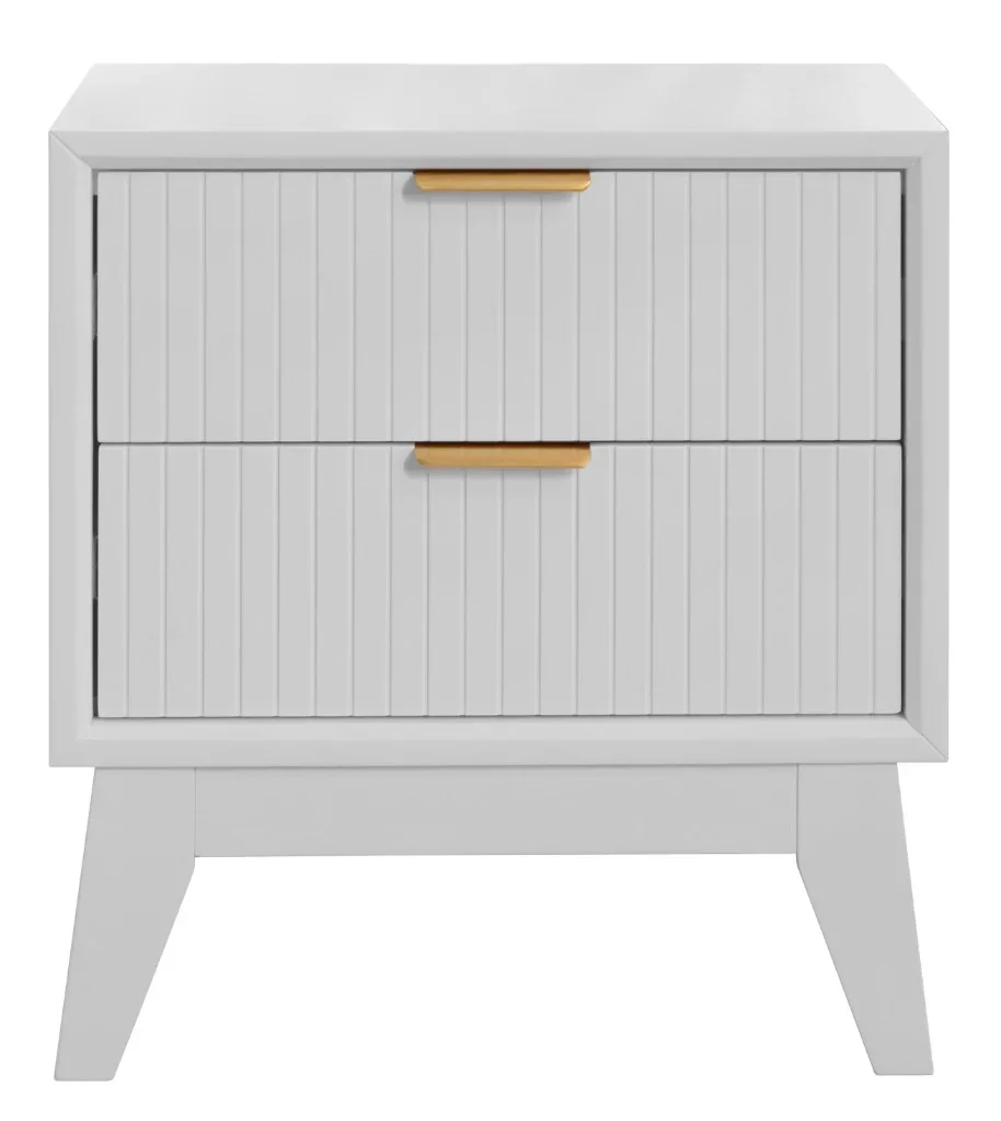VI Ella Solid Timber 2 Drawer Bedside