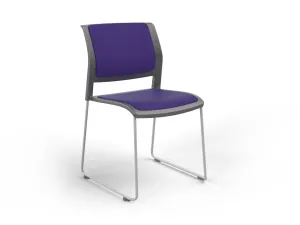 OL Game Fabric Upholstered Hospitality Stacking Chair - Charcoal Shell thumbnail 18