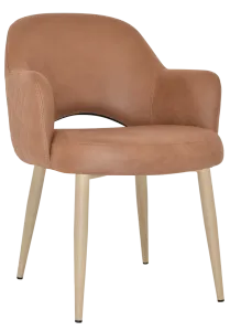 EZ Albury Birch Colour Metal Leg Upholstered Hospitality Dining Armchair thumbnail 19