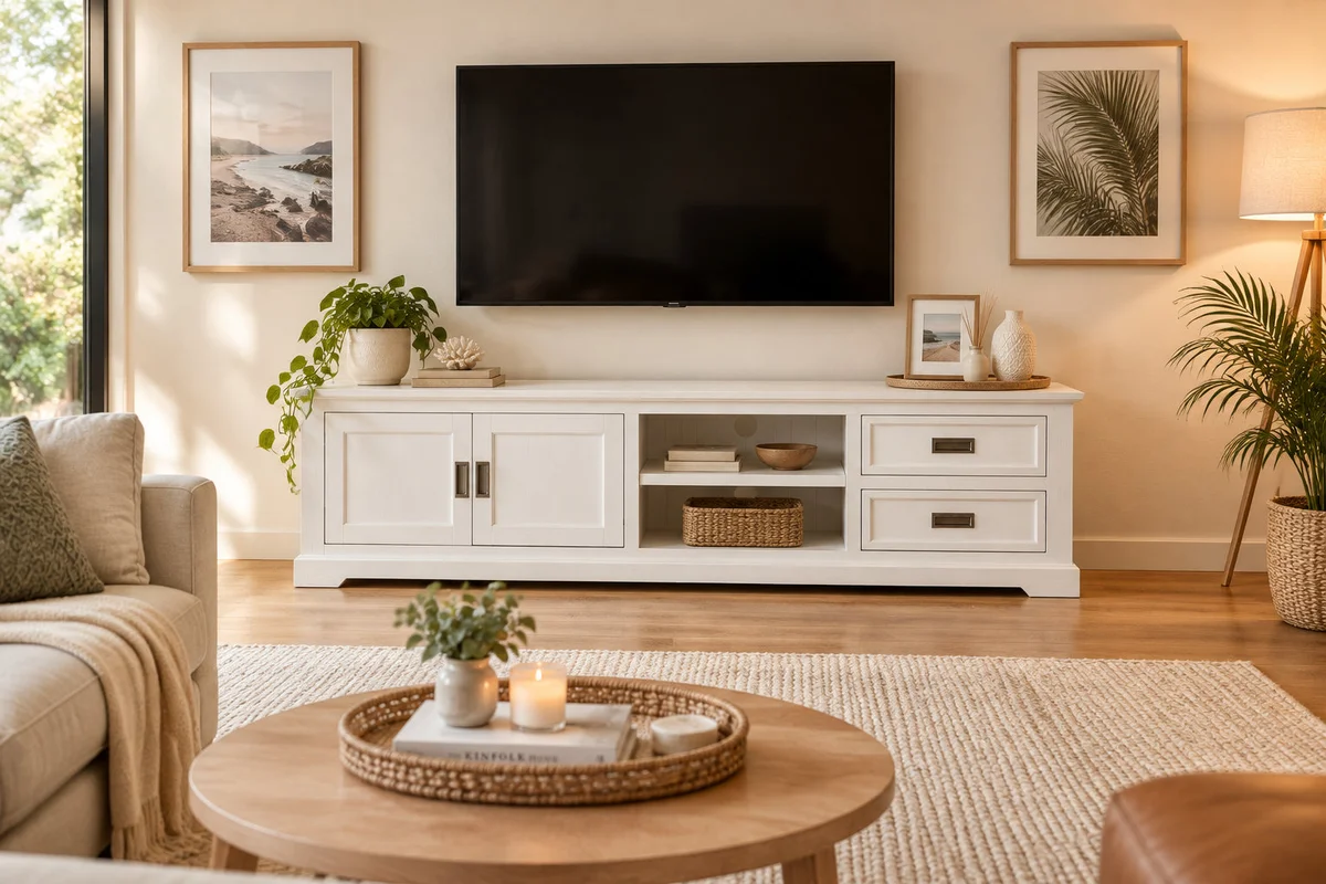 VI Coastal Solid Timber Entertainment Unit