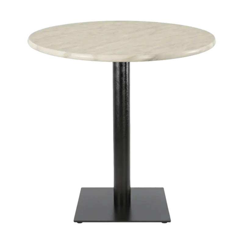 FL Square 40 Hospitality Round Marble Top Bar Table