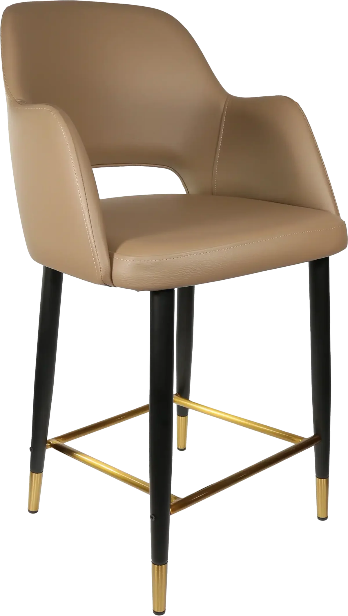FL Sorbet Vinyl Upholstered Metal Leg Hospitality Counter Stool