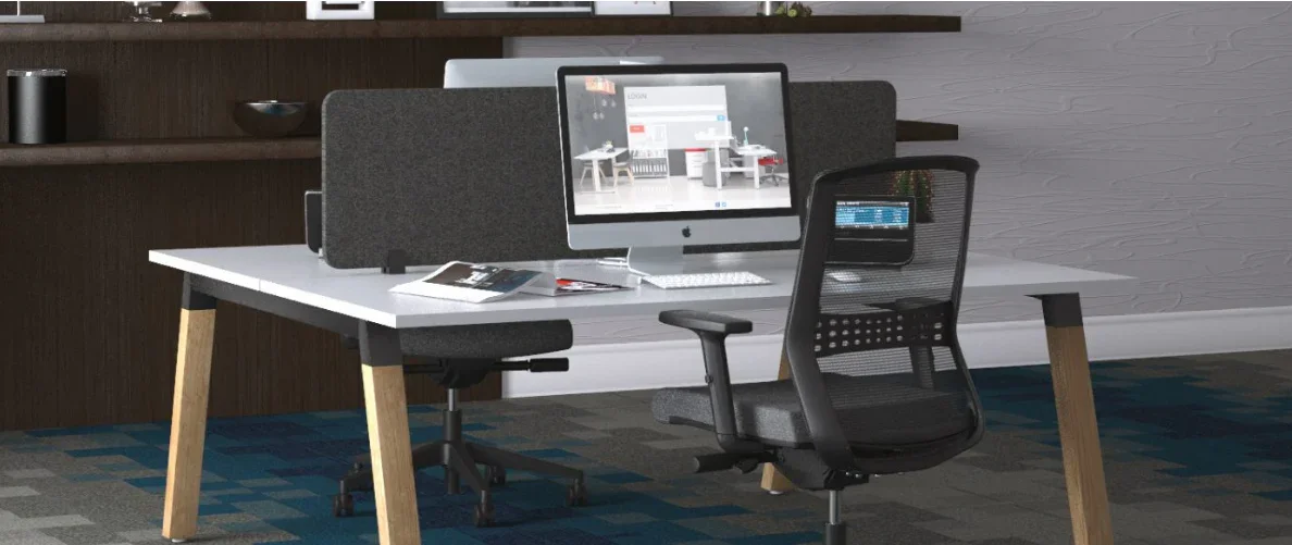 OL Plantation 4 Users Double Sided Desk