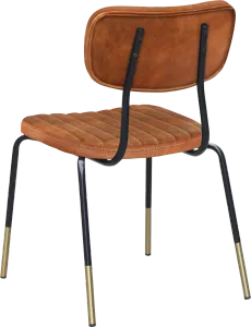 FL Tiramisu Velvet Upholstered Black Leg Brass Tip Hospitality Function Chair thumbnail 5
