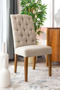 VI Felice Fabric Upholstered Timber Legs Dining Chair thumbnail 4