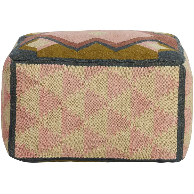 SH Bayu Fabric Upholstered Square Ottoman