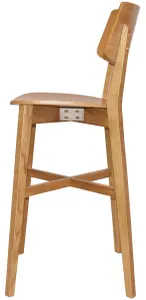 EZ Phoenix Light Oak Stained Solid Timber Framed Barstool thumbnail 4