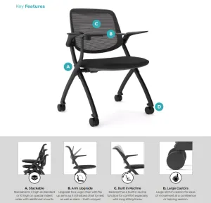 OL Logic Training & Healthcare Chair with Castors and Arms thumbnail 3