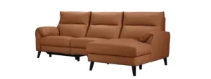 EL Malanie Chaise Leather 3 Seater Sofa thumbnail 1