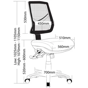 ST Mega High Mesh Back Task Chair thumbnail 3