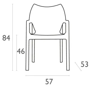 FL Diva Hospitality Stackable Outdoor Chair thumbnail 3