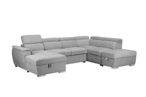 VI Glebe Fabric Upholstered Corner Sofabed Lounge With LHF Chaise thumbnail 1