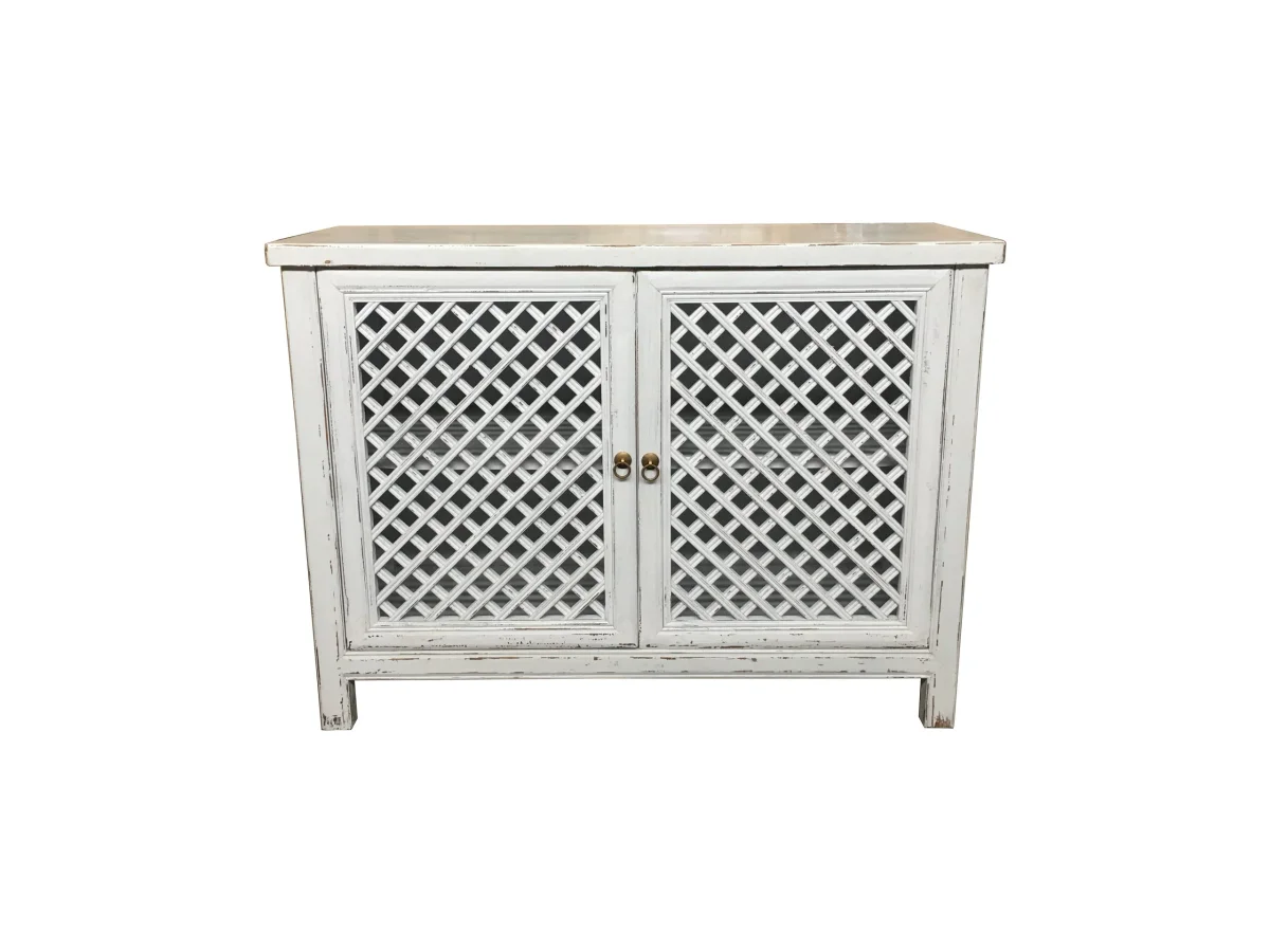 MF Raffles Recycled Elm Timber 2 Door Cabinet