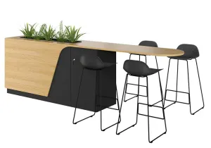 DD Falcon High Bench with Planter Storage thumbnail 2