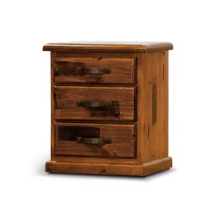 VI Jamaica Solid Timber 3 Drawer Bedside Table thumbnail 2