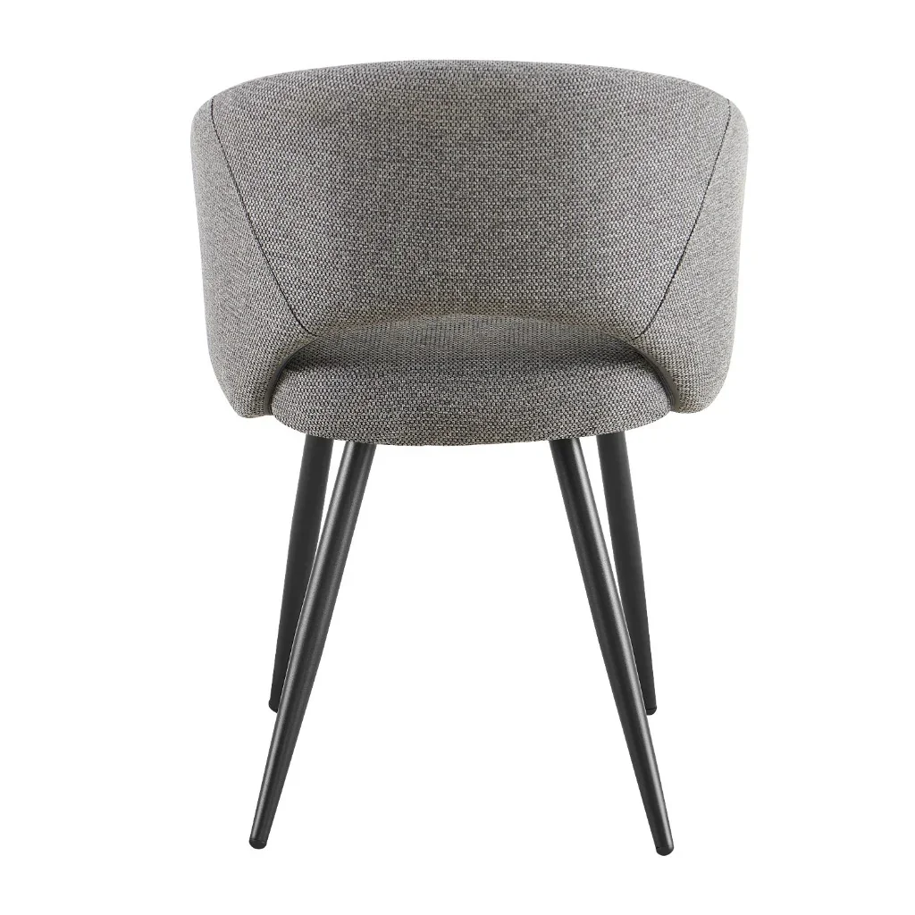 VI Matzo Fabric Upholstered Metal Leg Dining Chair