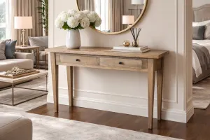 MF Casablanca Recycled Elm Timber Hall Table with Drawers thumbnail 3