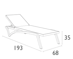 FL 2 Pacific Poolside Sunlounger with 2 Ocean Side Table Package thumbnail 3