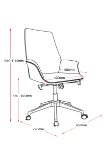 RL Accord Genuine Leather Medium Back Executive Chair thumbnail 3