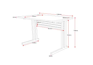 RL Rapid Span Metal C-Leg Office Desk thumbnail 5