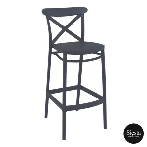 FL Sky Hospitality Square Folding Bar Table & Cross Barstool Set thumbnail 9