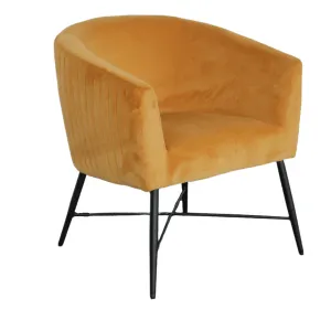 BT Crewe Velvet Upholstered Metal Leg Accent Chair thumbnail 3