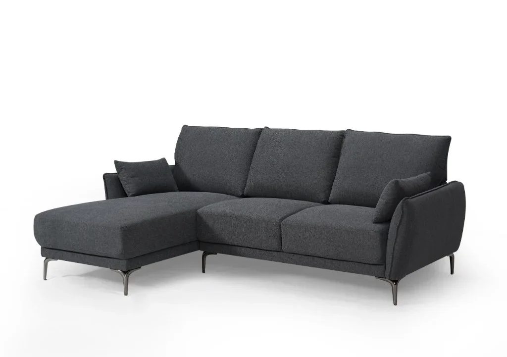 VI Kayla Fabric Upholstered 2 Seater Sofa with Chaise