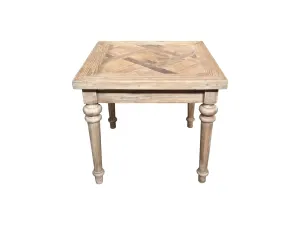 MF Morocco Recycled Elm Timber Colonial Style Lamp Table thumbnail 1