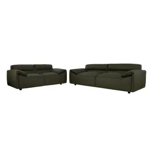 VI Zander Leather Upholstered 3 Seater Lounge thumbnail 2