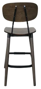 EZ STOOL VINTAGE METAL BLACK - WALNUT thumbnail 4