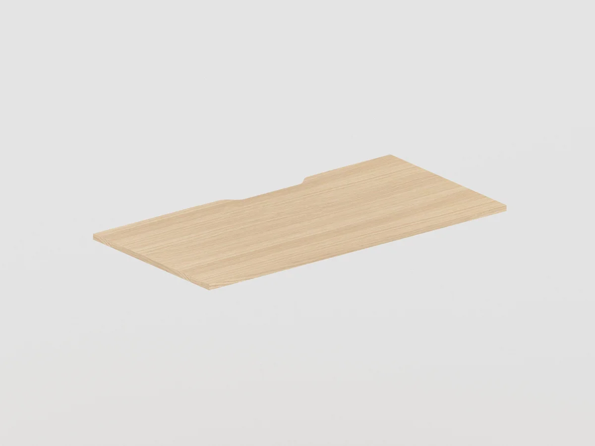 GP OMsystem Rectangular Desk Top with Scallop Cut