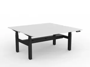 OL Agile Motion+ Electric Height Adjustable Shared Desk – White Top Black Frame thumbnail 9