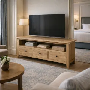MF Queen Solid Timber TV Unit with Drawers and Niche thumbnail 6