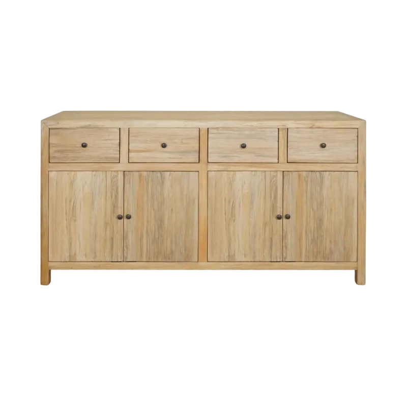 CR Sonoma Solid Timber 4 Drawer 4 Door Buffet