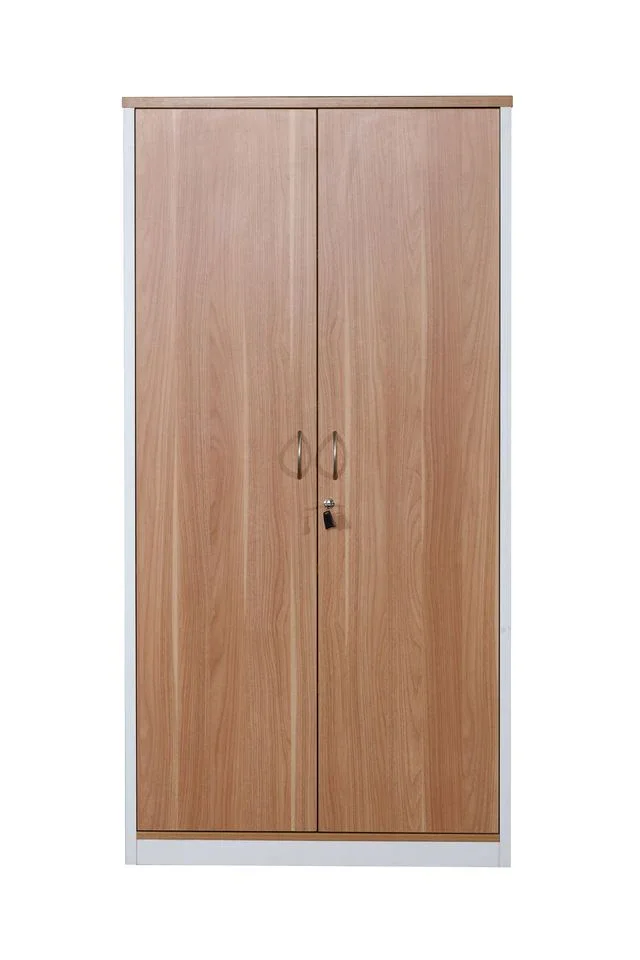 GP Office 2 Door Cabinet - Virginia Walnut with White