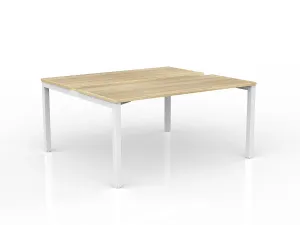 OL Axis 2-User Double Sided Workspace – Oak Top White Frame thumbnail 13