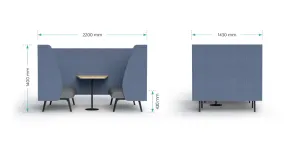 OL Willow 4 Seater Reception Area Booth thumbnail 3