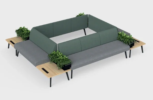 OL Willow Fabric Upholstered Reception Area Sofa