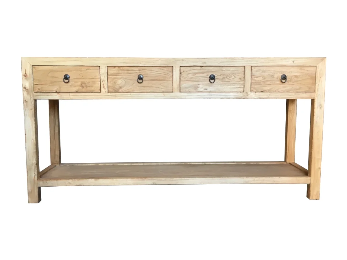 MF Chinese Antique Reproduction 4-Drawer Hall Table with Shelf