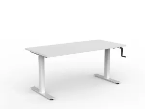 OL Agile Winder Height Adjustable Desk - White Frame thumbnail 5