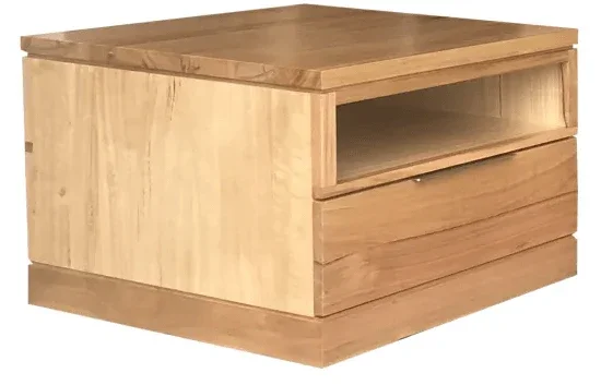 MD Malhouse Solid Timber Lamp Table with 1 Drawer & Niche